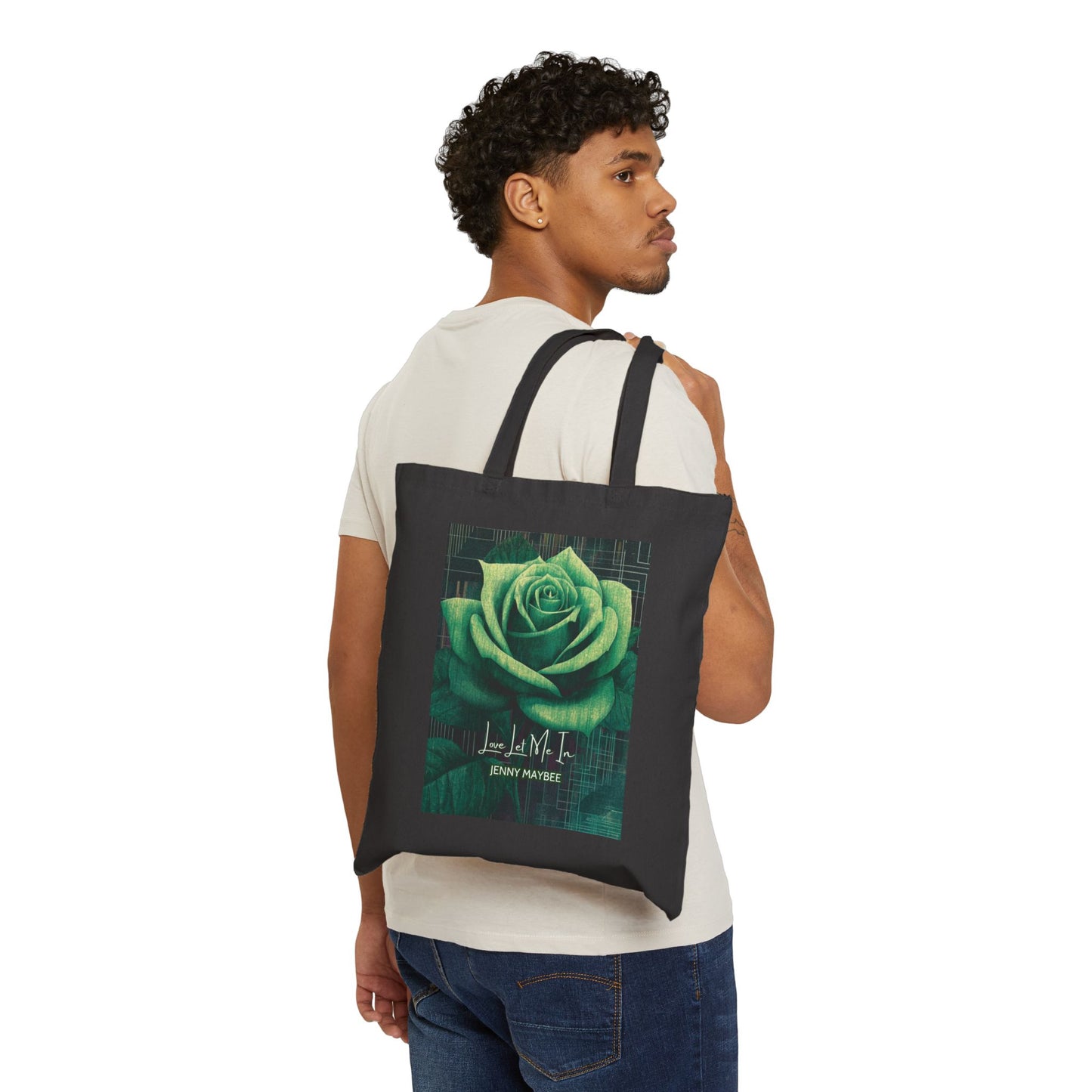 Love Me Let Me In: Elegant Rose Cotton Tote (Multiple Colors)