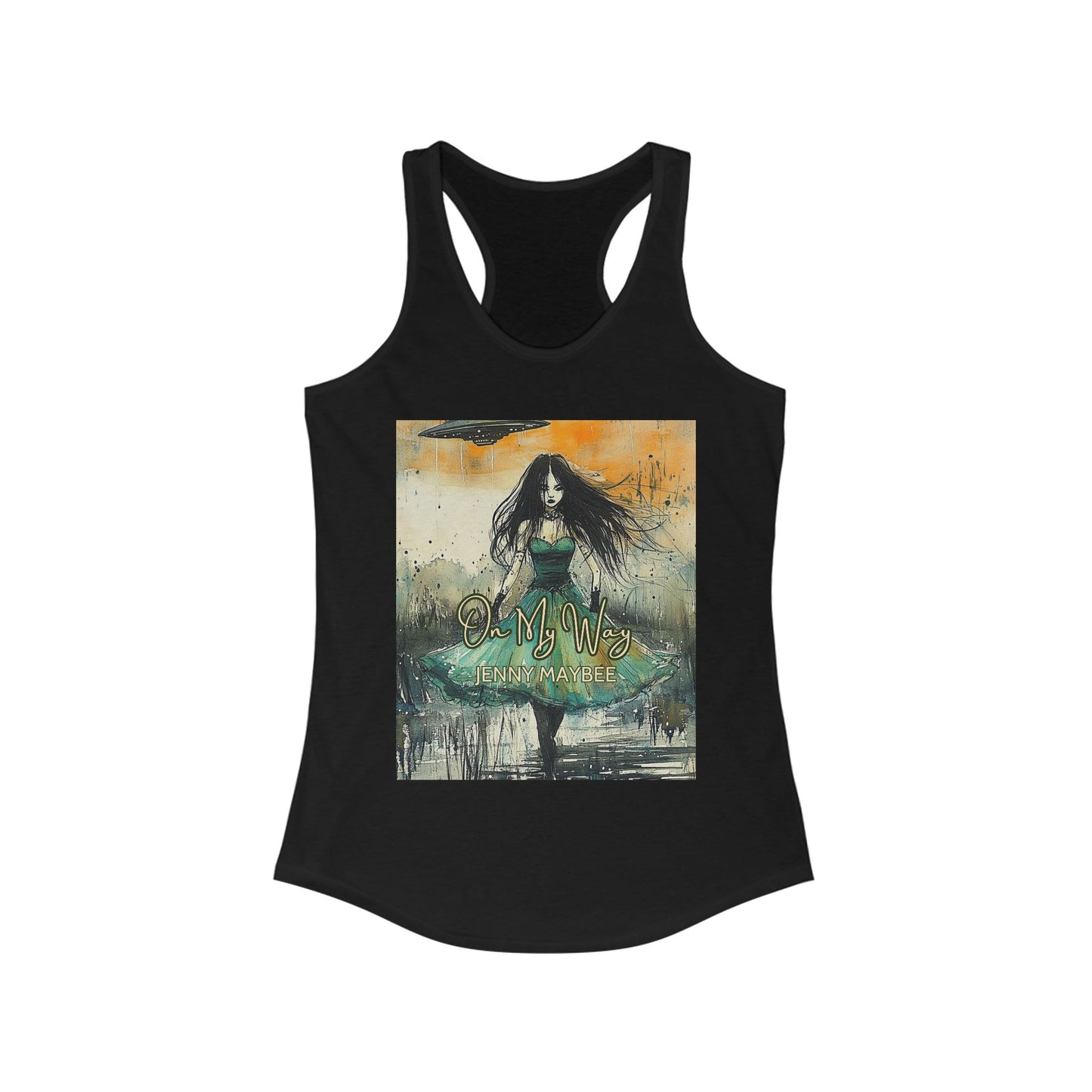 On My Way: Fearless Warrior Women's Racerback Tank (Black)