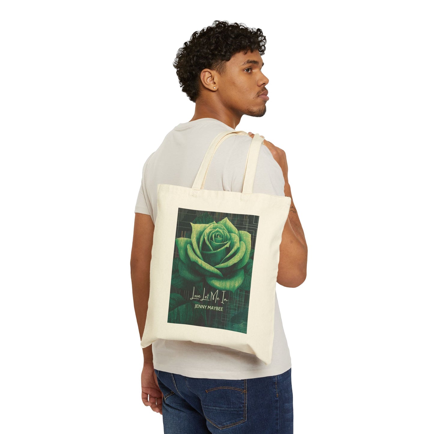 Love Me Let Me In: Elegant Rose Cotton Tote (Multiple Colors)