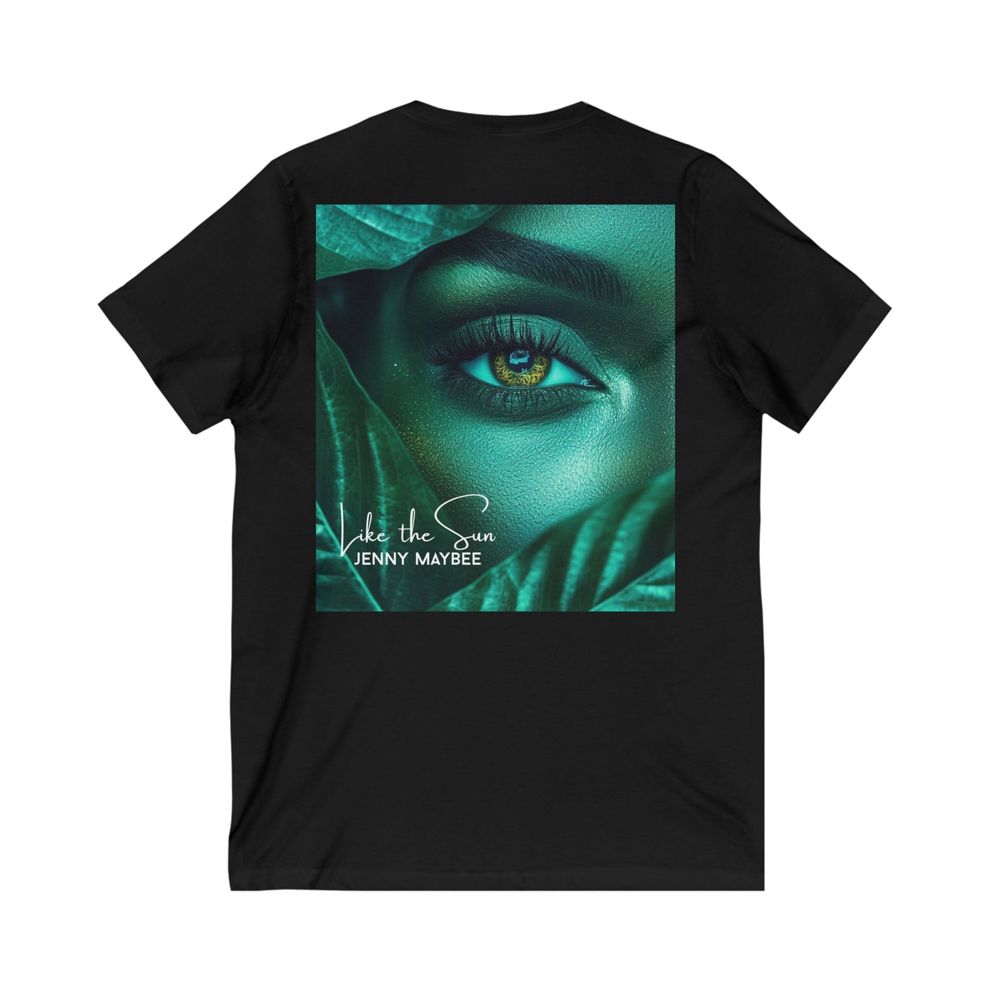 Like the Sun: Radiant Glow Unisex V-Neck Tee (Black)